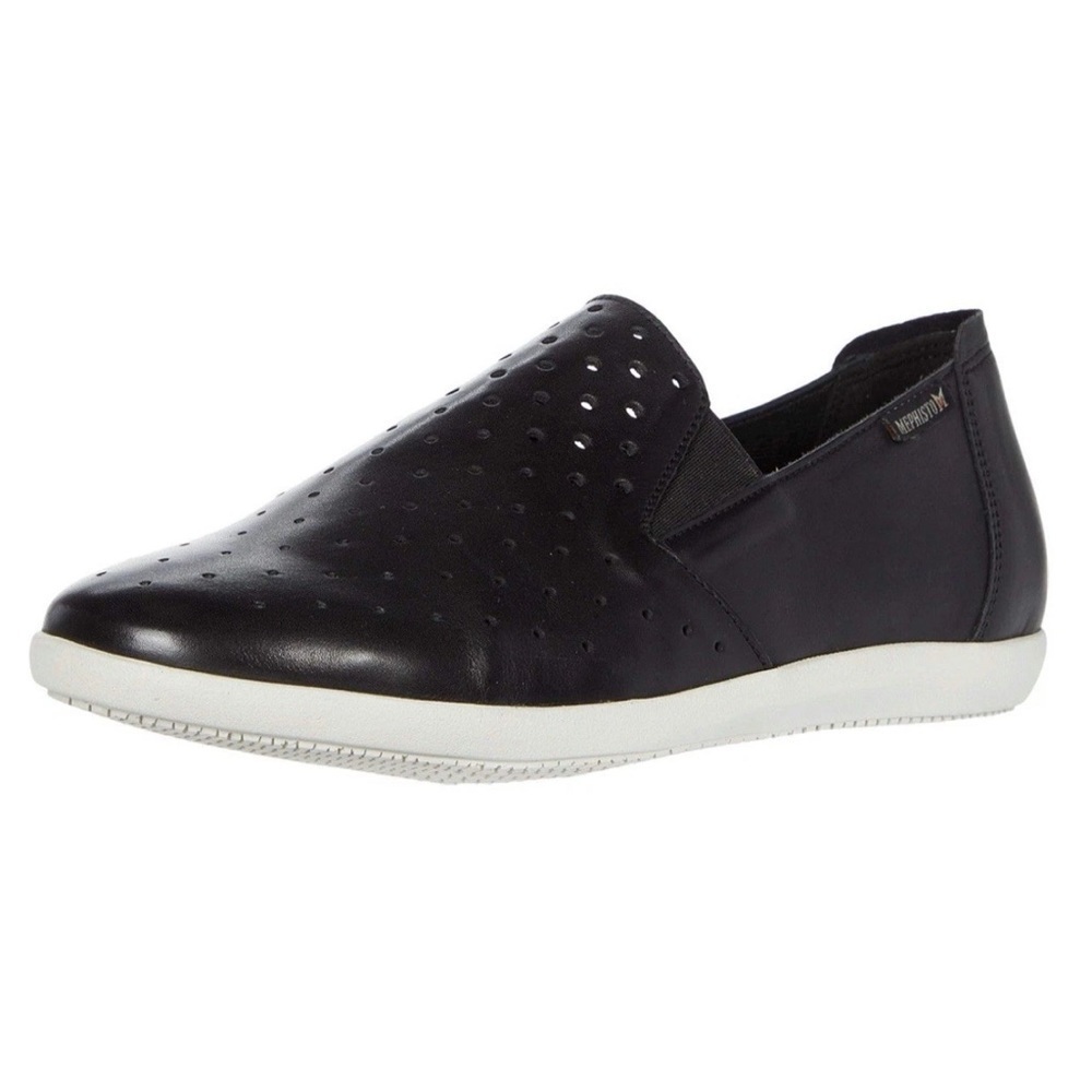 Mephisto Korie Perf Women's Slip-On Flat Black Shoes Size 6.5 EU 37 NIB